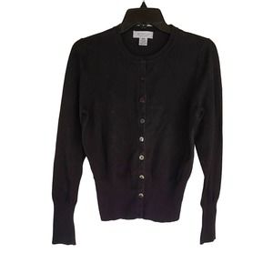 Emanuel Emanuel Ungaro button down black knit cardigan M